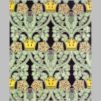 Textile design by C F A Voysey, produced in 1928..jpg